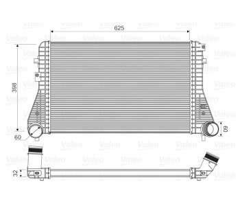 Интеркулер (охладител за въздуха на турбината) VALEO 818339 за VOLKSWAGEN PASSAT B7 (362) седан от 2010 до 2014