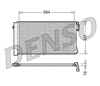 Кондензатор, климатизация DENSO DCN05012 за BMW 1 Ser (E82) купе от 2007 до 2013