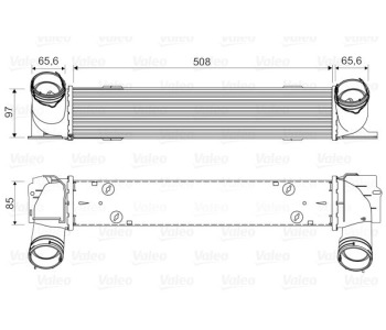 Интеркулер (охладител за въздуха на турбината) VALEO 818553 за BMW 1 Ser (E82) купе от 2007 до 2013