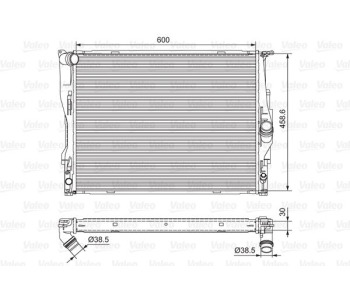 Радиатор, охлаждане на двигателя VALEO 701542 за BMW 1 Ser (E82) купе от 2007 до 2013