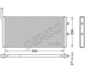 Радиатор, охлаждане на двигателя DENSO DRM05037 за BMW 5 Ser (E34) комби от 1991 до 1997