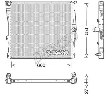 Радиатор, охлаждане на двигателя DENSO DRM05036 за BMW 3 Ser (E30) комби от 1987 до 1994