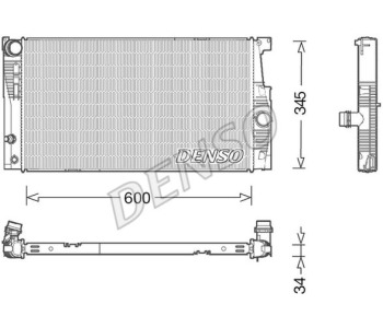 Радиатор, охлаждане на двигателя DENSO DRM05033 за BMW 3 Ser (E30) комби от 1987 до 1994