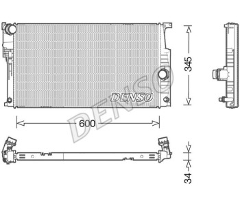 Радиатор, охлаждане на двигателя DENSO DRM05032 за BMW 3 Ser (E30) комби от 1987 до 1994