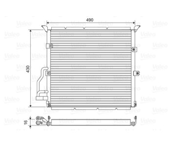 Кондензатор, климатизация VALEO 822608 за BMW 3 Ser (E36) седан 1990 до 1998