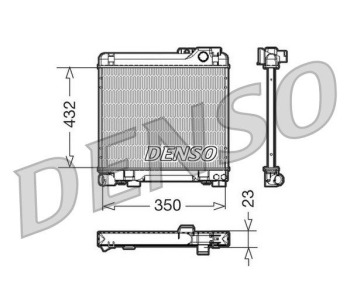 Радиатор, охлаждане на двигателя DENSO DRM05039 за BMW 3 Ser (E36) седан 1990 до 1998