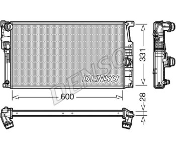 Радиатор, охлаждане на двигателя DENSO DRM05040 за BMW 3 Ser (E36) седан 1990 до 1998