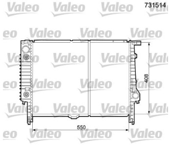 Радиатор, охлаждане на двигателя VALEO 731514 за BMW 3 Ser (E36) седан 1990 до 1998