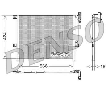 Кондензатор, климатизация DENSO DCN05004 за BMW 3 Ser (E46) комби от 2001 до 2005