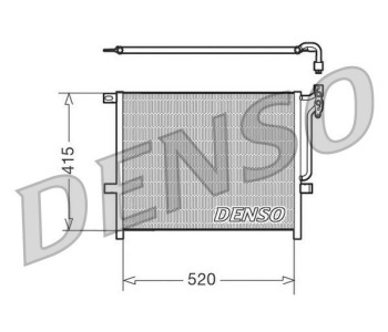 Кондензатор, климатизация DENSO DCN05010 за BMW 3 Ser (E46) комби от 2001 до 2005