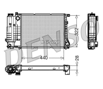 Радиатор, охлаждане на двигателя DENSO DRM05069 за BMW 3 Ser (E46) комби от 2001 до 2005