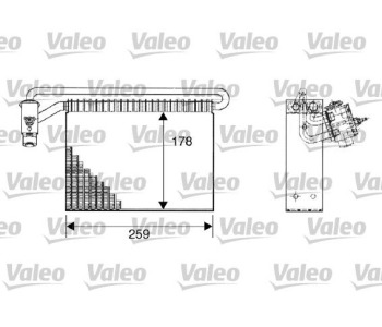 Изпарител, климатична система VALEO 817511 за BMW X3 (E83) от 2003 до 2006