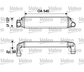 Интеркулер (охладител за въздуха на турбината) VALEO 817874 за BMW 3 Ser (E46) комби от 2001 до 2005