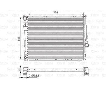 Радиатор, охлаждане на двигателя VALEO 701523 за BMW 3 Ser (E46) комби от 2001 до 2005