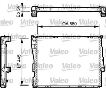 Радиатор, охлаждане на двигателя VALEO 734276 за BMW 3 Ser (E46) комби от 2001 до 2005