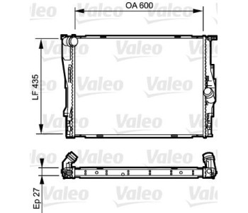 Радиатор, охлаждане на двигателя VALEO 735194 за BMW 3 Ser (E90) от 2005 до 2008