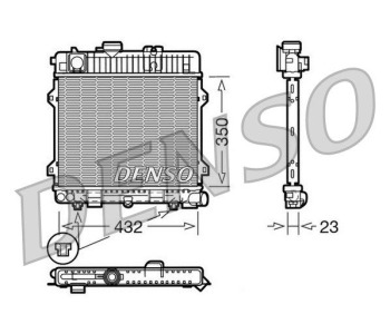 Радиатор, охлаждане на двигателя DENSO DRM05055 за BMW 7 Ser (E32) от 1986 до 1994