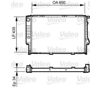 Радиатор, охлаждане на двигателя VALEO 731523 за BMW 5 Ser (E34) комби от 1991 до 1997