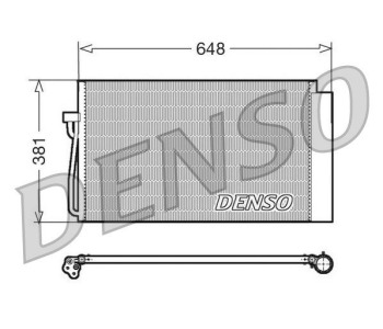 Кондензатор, климатизация DENSO DCN05017 за BMW 5 Ser (E61) комби от 2004 до 2010