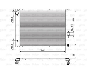 Радиатор, охлаждане на двигателя VALEO 734396 за BMW 6 Ser (E64) кабрио от 2004 до 2010