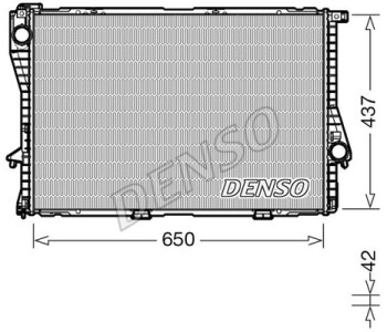 Радиатор, охлаждане на двигателя DENSO DRM05090 за BMW X3 (E83) от 2003 до 2006