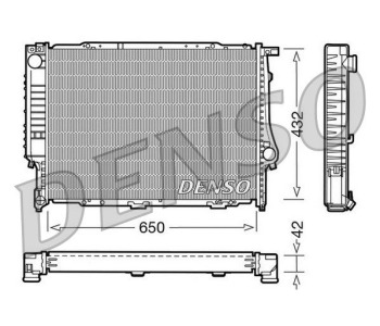 Радиатор, охлаждане на двигателя DENSO DRM05112 за BMW X5 (E53) от 2000 до 2003