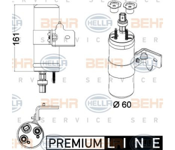 Прекъсвач на налягане, климатизация HELLA 6ZL 351 005-471