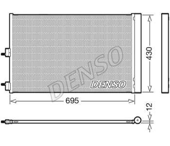 Кондензатор, климатизация DENSO DCN20002 за OPEL ASTRA J седан от 2012 до 2015