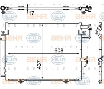 Кондензатор, климатизация HELLA 8FC 351 310-624 за OPEL CASCADA (W13) от 2013