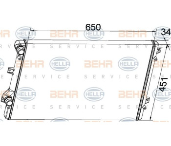 Интеркулер (охладител за въздуха на турбината) HELLA 8ML 376 777-281 за OPEL ASTRA J (P10) хечбек от 2009 до 2015