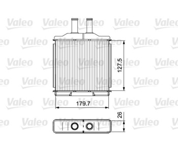 Топлообменник, отопление на вътрешното пространство VALEO 811541 за DAEWOO LACETTI (KLAN) хечбек от 2002