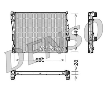 Радиатор, охлаждане на двигателя DENSO DRM06006 за LANCIA VOYAGER (404) от 2011 до 2014