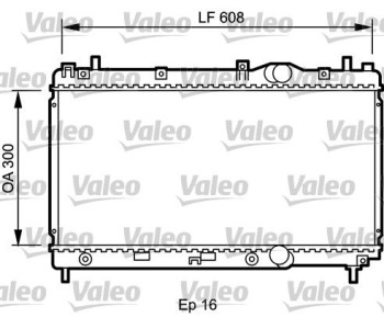 Радиатор, охлаждане на двигателя VALEO 732426 за CHRYSLER NEON (PL) от 1994 до 2000