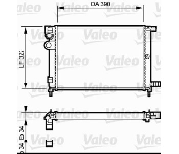 Радиатор, охлаждане на двигателя VALEO 731177 за CITROEN AX (ZA-_) от 1986 до 1991