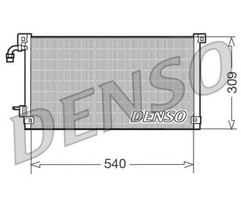 Кондензатор, климатизация DENSO DCN21010 за CITROEN BERLINGO (M) товарен от 1996 до 2011