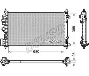 Радиатор, охлаждане на двигателя DENSO DRM21021 за CITROEN XSARA (N2) комби от 1997 до 2010