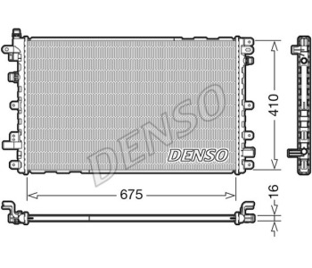 Радиатор, охлаждане на двигателя DENSO DRM21032 за PEUGEOT 206 (2E/K) комби от 2002 до 2009