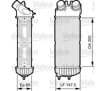 Интеркулер (охладител за въздуха на турбината) VALEO 817706 за CITROEN BERLINGO (M) товарен от 1996 до 2011