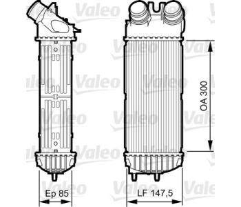 Интеркулер (охладител за въздуха на турбината) VALEO 817706 за PEUGEOT PARTNER (5F) Combispace пътнически от 1996 до 2008