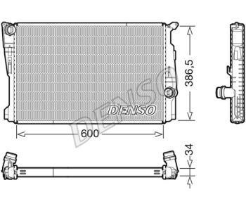 Радиатор, охлаждане на двигателя DENSO DRM07020 за CITROEN XSARA (N2) комби от 1997 до 2010