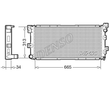 Радиатор, охлаждане на двигателя DENSO DRM07030 за PEUGEOT PARTNER (5F) Combispace пътнически от 1996 до 2008