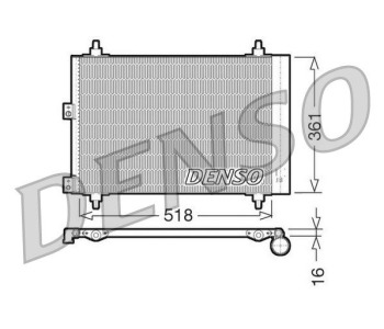 Кондензатор, климатизация DENSO DCN07008 за CITROEN C4 I купе (LA) от 2004 до 2011