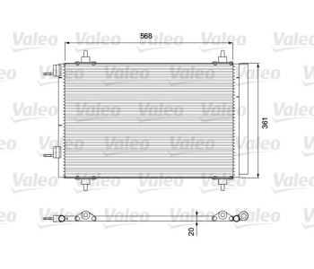 Кондензатор, климатизация VALEO 818171 за PEUGEOT PARTNER Tepee пътнически от 2008