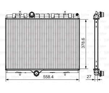 Радиатор, охлаждане на двигателя VALEO 735630 за PEUGEOT 3008 (0U_) от 2009 до 2016