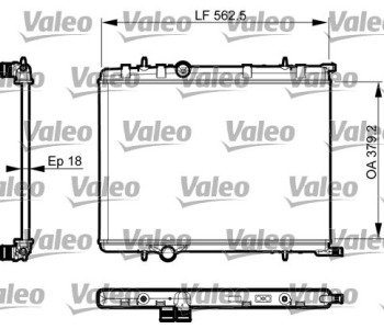 Радиатор, охлаждане на двигателя VALEO 735496 за PEUGEOT 308 (T7) комби от 2007 до 2014