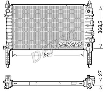 Радиатор, охлаждане на двигателя DENSO DRM21055 за PEUGEOT 307 (3A/C) хечбек от 2000 до 2008