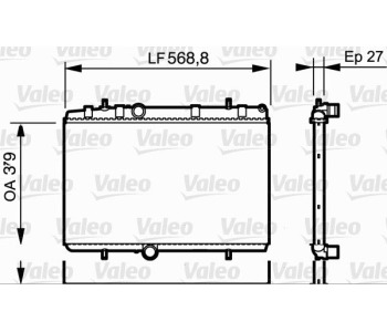 Радиатор, охлаждане на двигателя VALEO 734338 за CITROEN C5 III (TD) комби от 2008