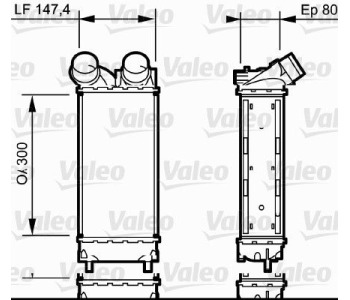 Интеркулер (охладител за въздуха на турбината) VALEO 818837 за CITROEN C4 I купе (LA) от 2004 до 2011