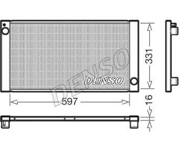 Радиатор, охлаждане на двигателя DENSO DRM07015 за CITROEN C4 I купе (LA) от 2004 до 2011