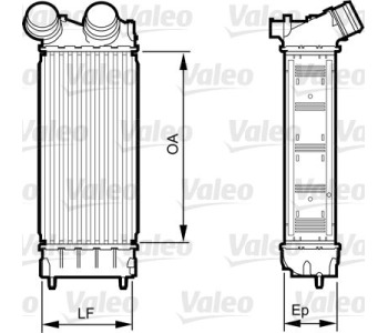 Интеркулер (охладител за въздуха на турбината) VALEO 818226 за PEUGEOT 308 (T7) от 2007 до 2013